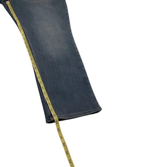 NWT Lee Slim Fit Straight Leg Mid-Rise Stretch Blue Jeans Womens Size 18 Short - Picture 4 of 9